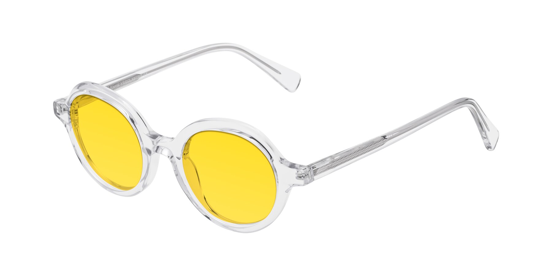 Angle of Nemo in Clear with Yellow Tinted Lenses