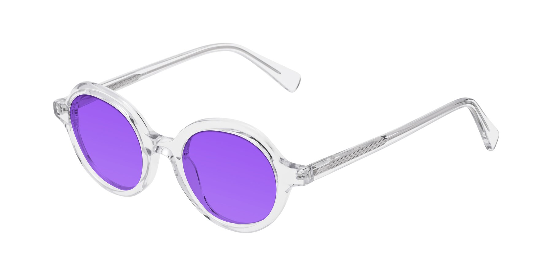 Angle of Nemo in Clear with Purple Tinted Lenses