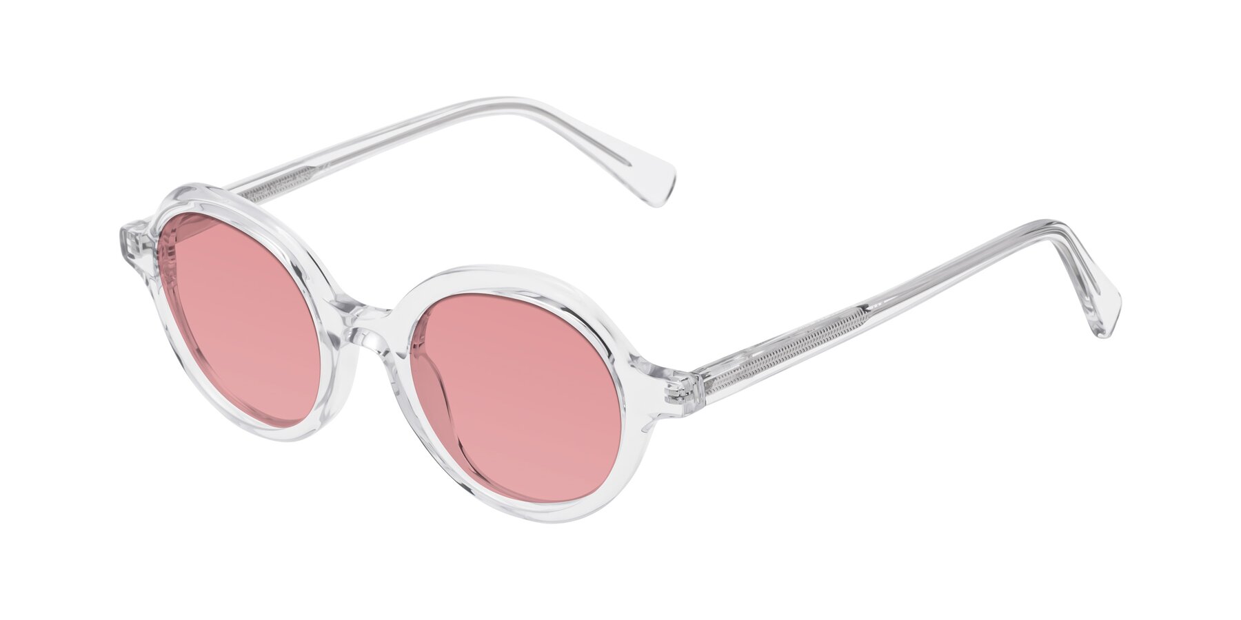 Angle of Nemo in Clear with Medium Garnet Tinted Lenses