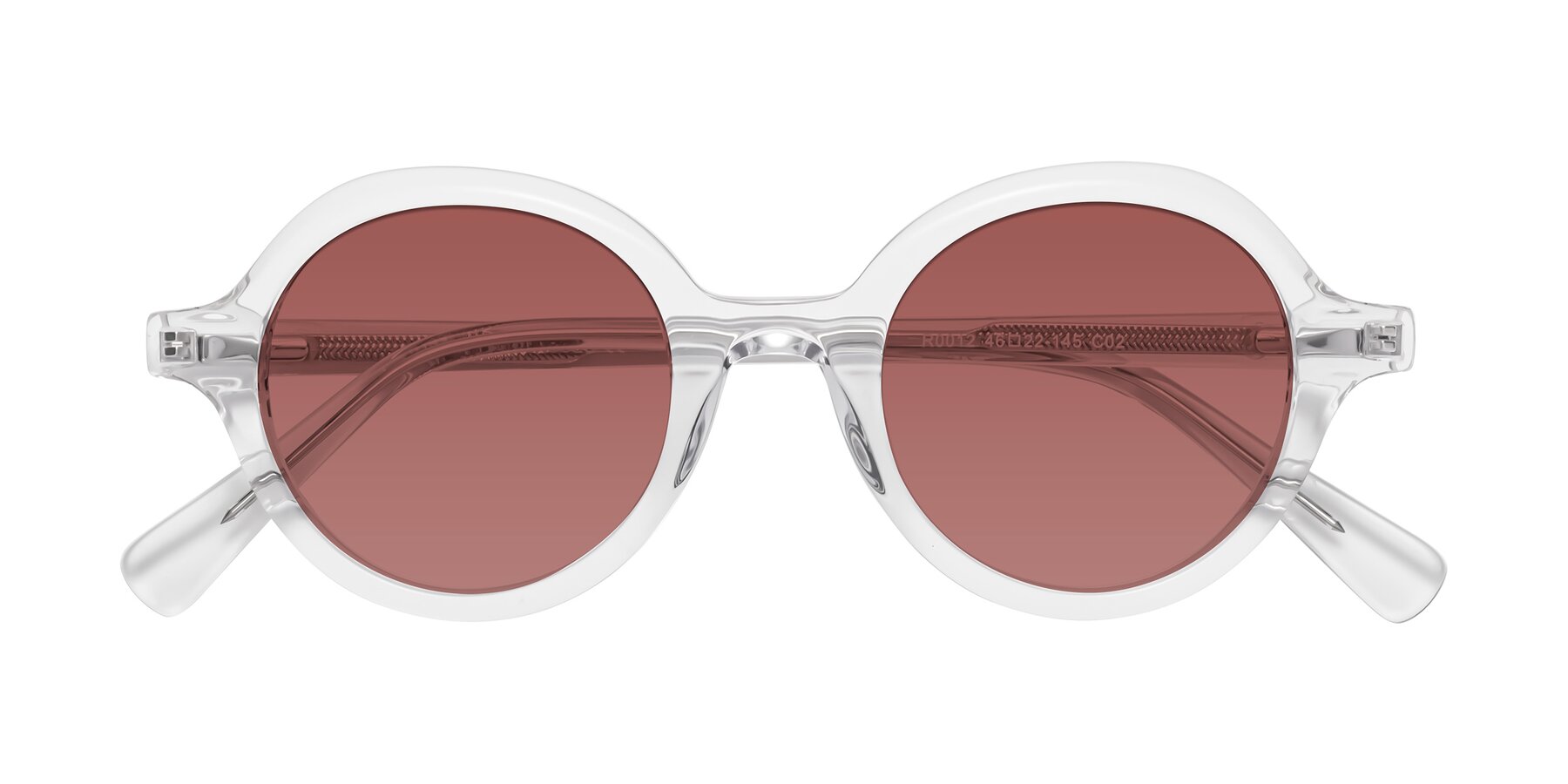 Folded Front of Nemo in Clear with Garnet Tinted Lenses