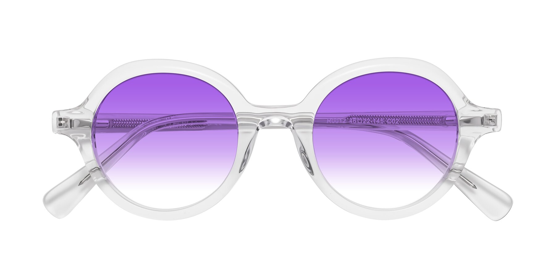 Folded Front of Nemo in Clear with Purple Gradient Lenses