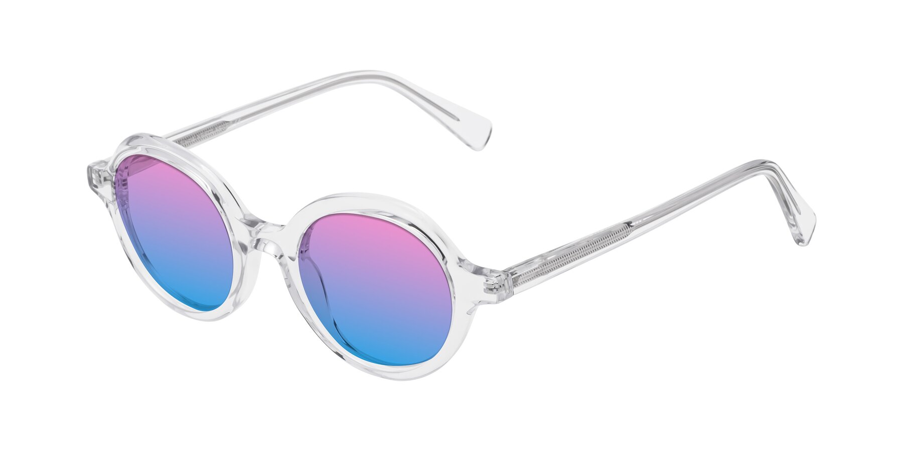 Angle of Nemo in Clear with Pink / Blue Gradient Lenses