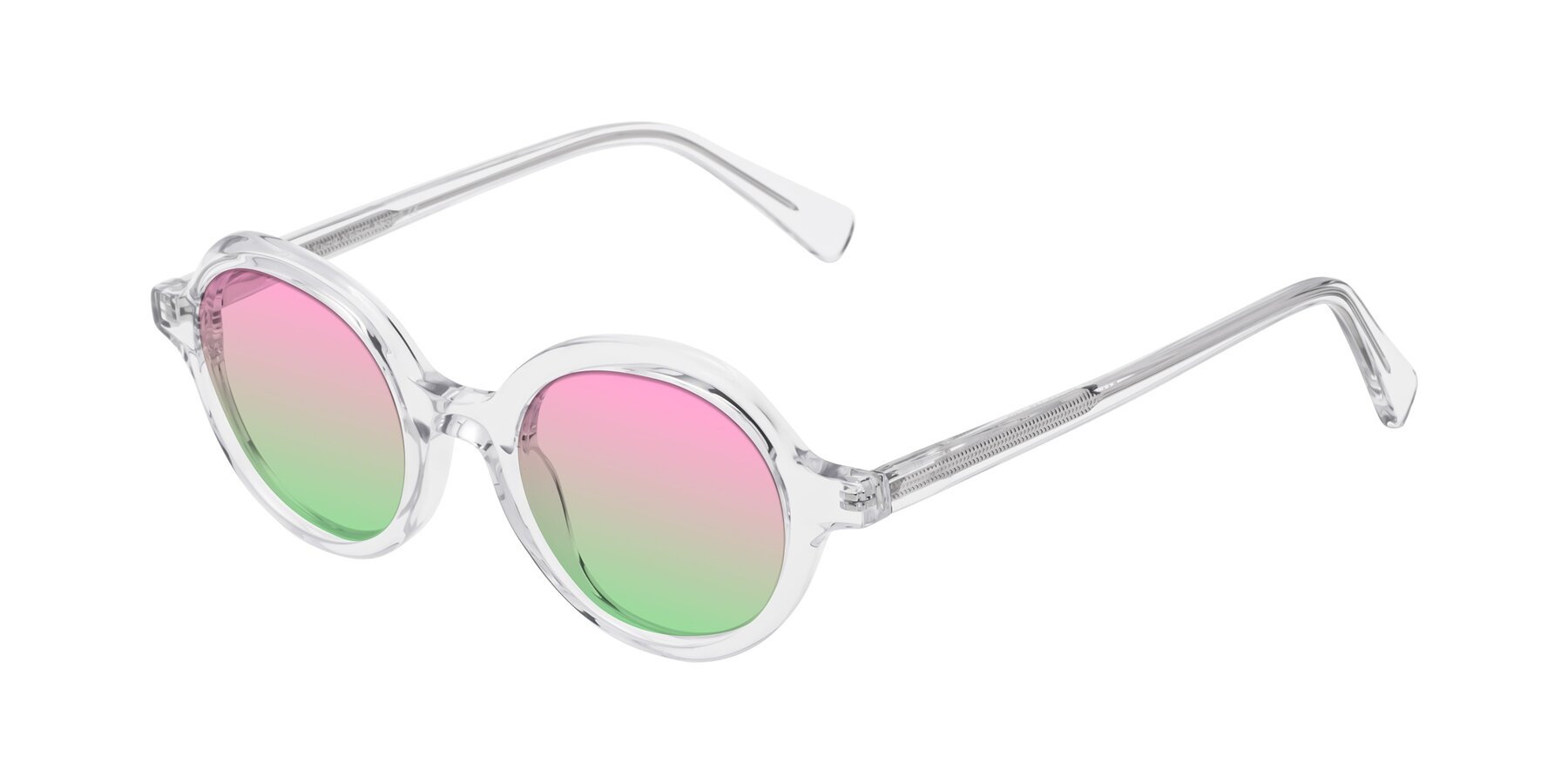 Angle of Nemo in Clear with Pink / Green Gradient Lenses