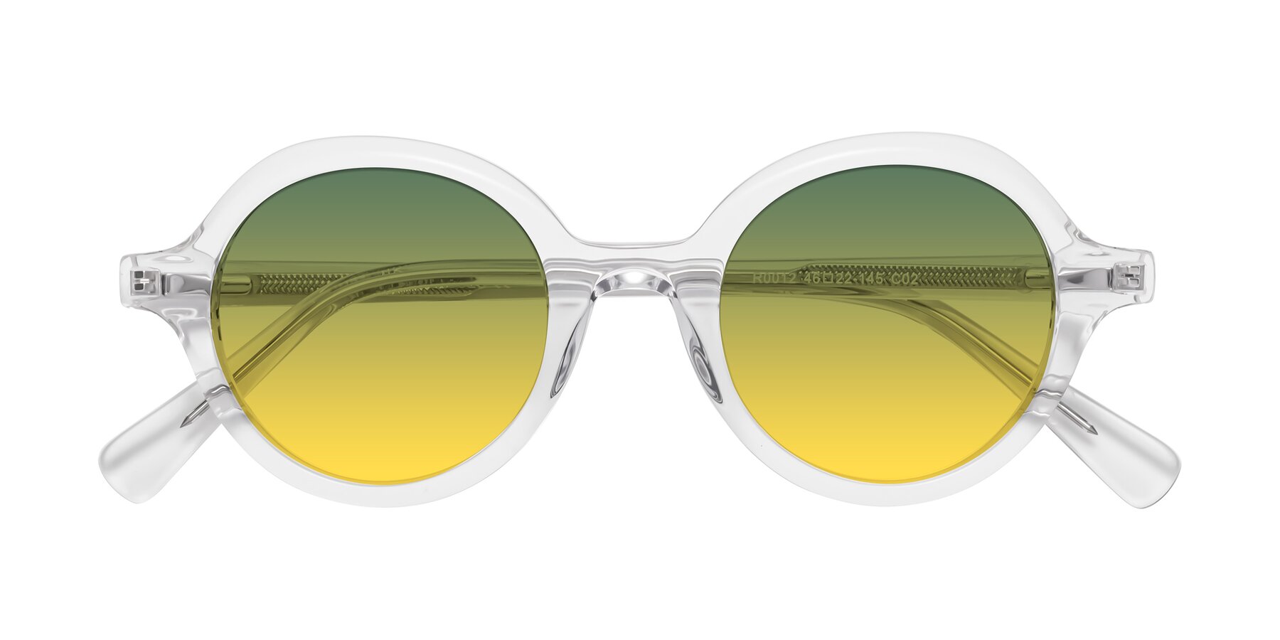 Folded Front of Nemo in Clear with Green / Yellow Gradient Lenses