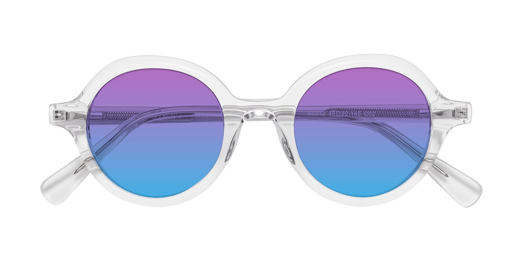 Folded Front of Nemo in Clear with Purple / Blue Gradient Lenses