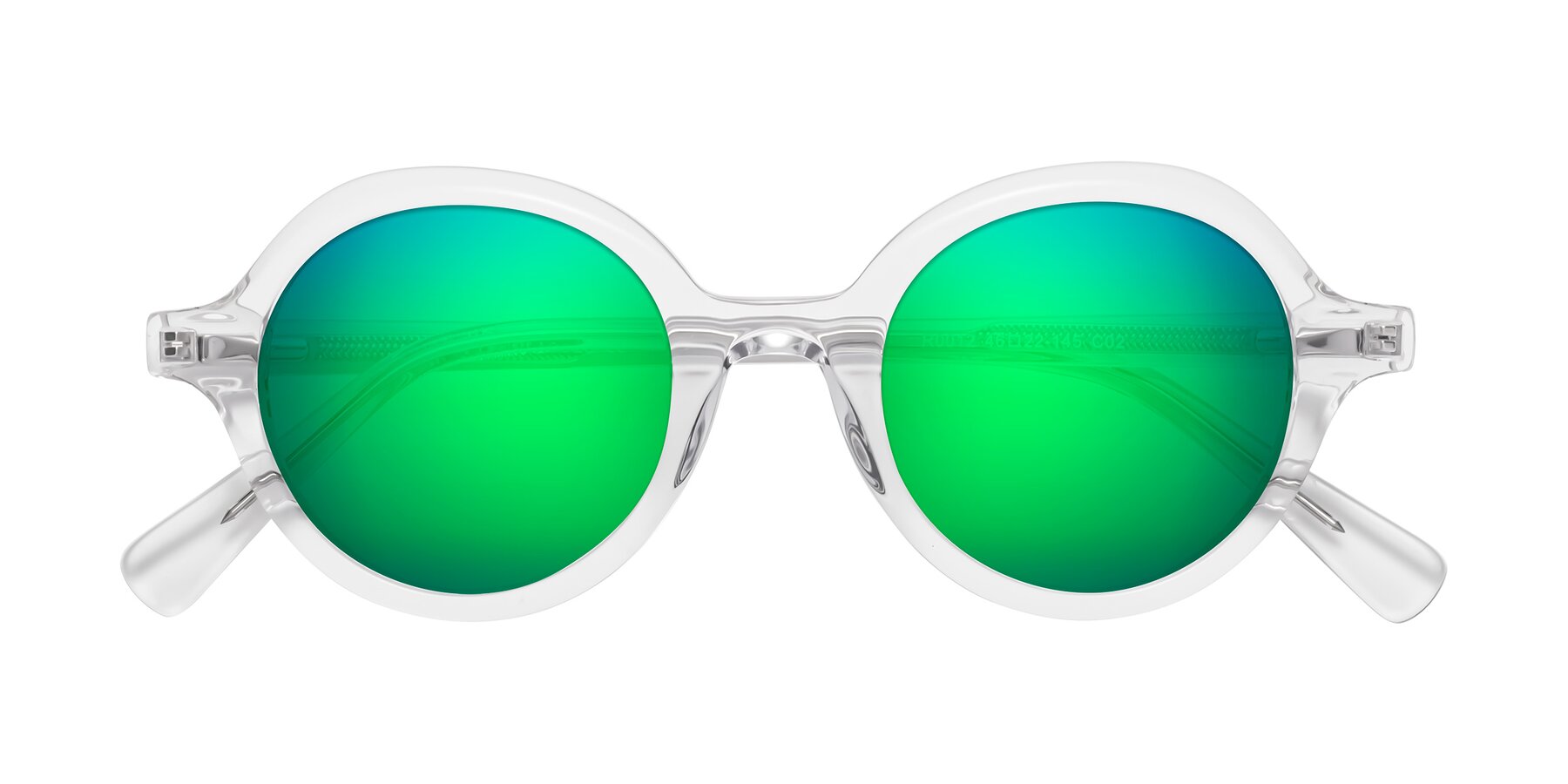 Folded Front of Nemo in Clear with Green Mirrored Lenses