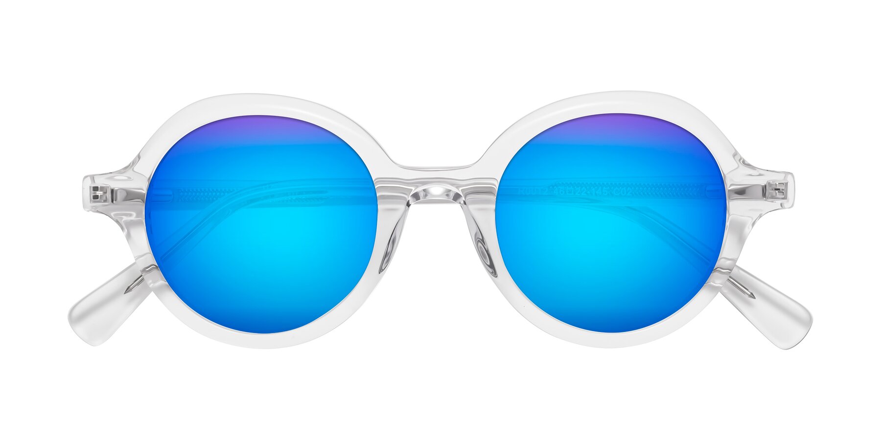 Folded Front of Nemo in Clear with Blue Mirrored Lenses