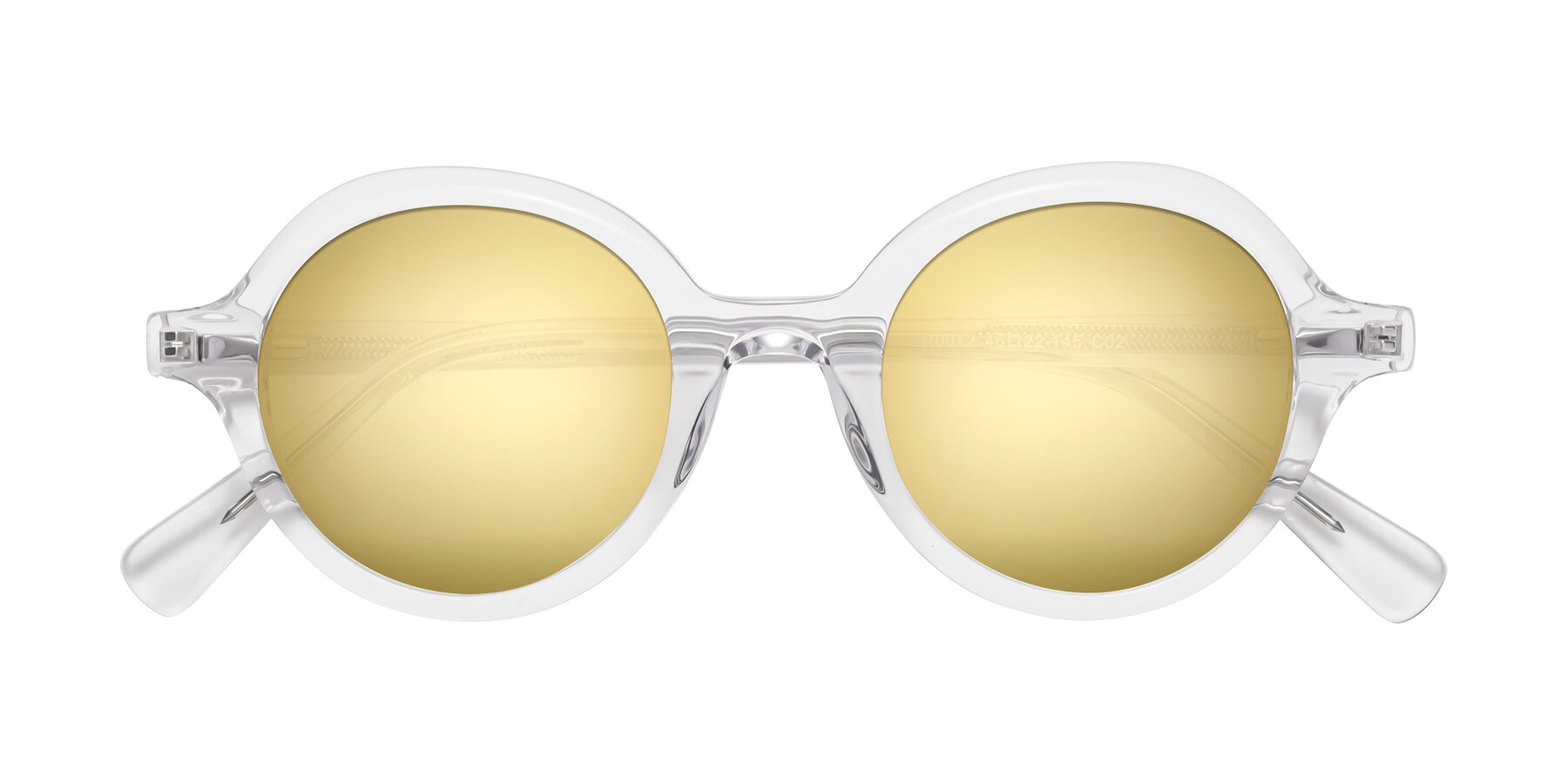 Folded Front of Nemo in Clear with Gold Mirrored Lenses