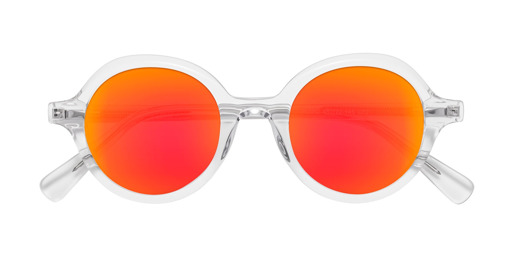 Folded Front of Nemo in Clear with Red Gold Mirrored Lenses