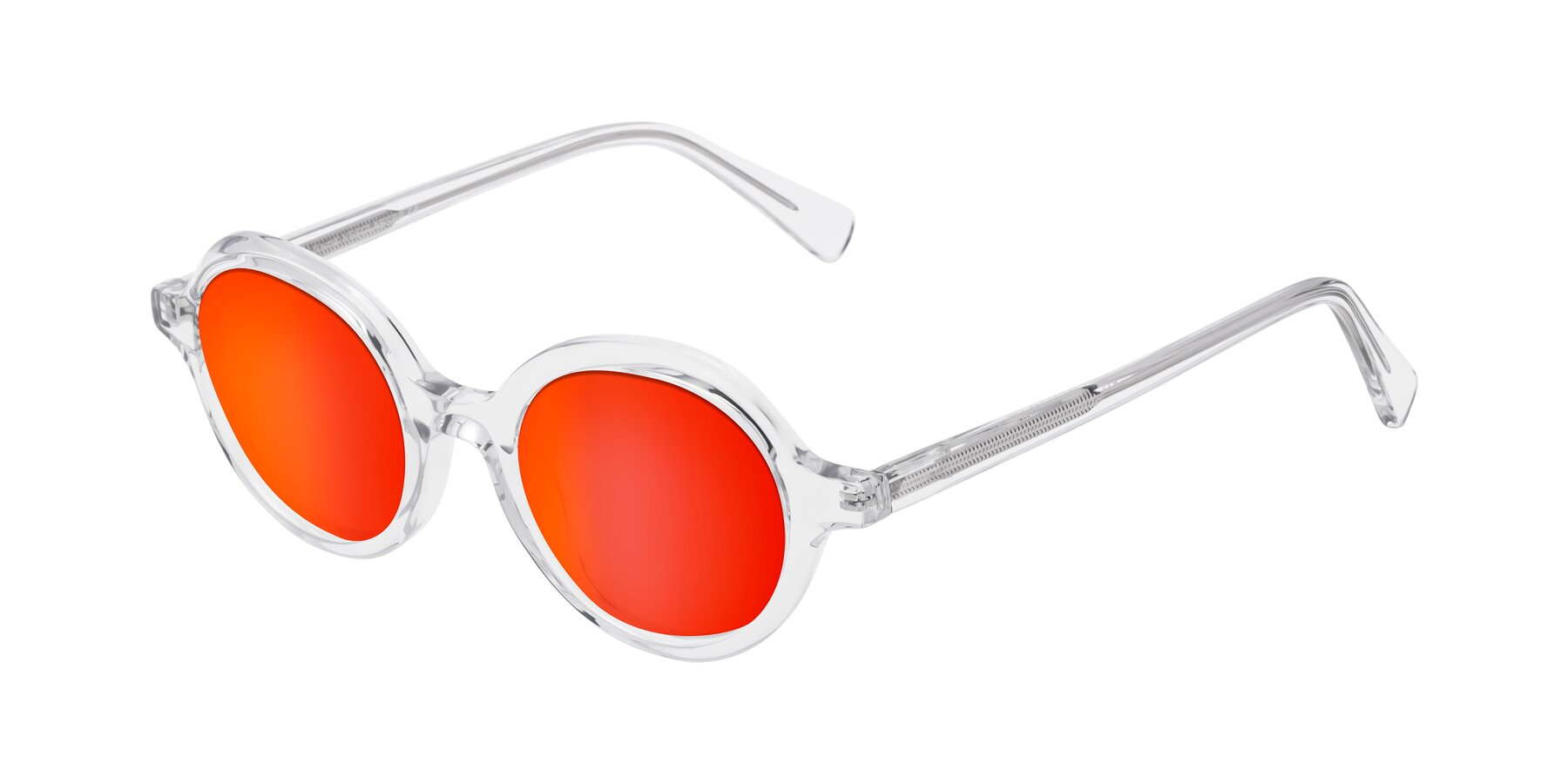 Angle of Nemo in Clear with Red Gold Mirrored Lenses