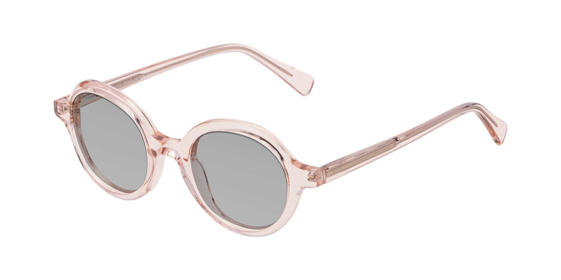 Angle of Nemo in Light Pink with Light Gray Tinted Lenses