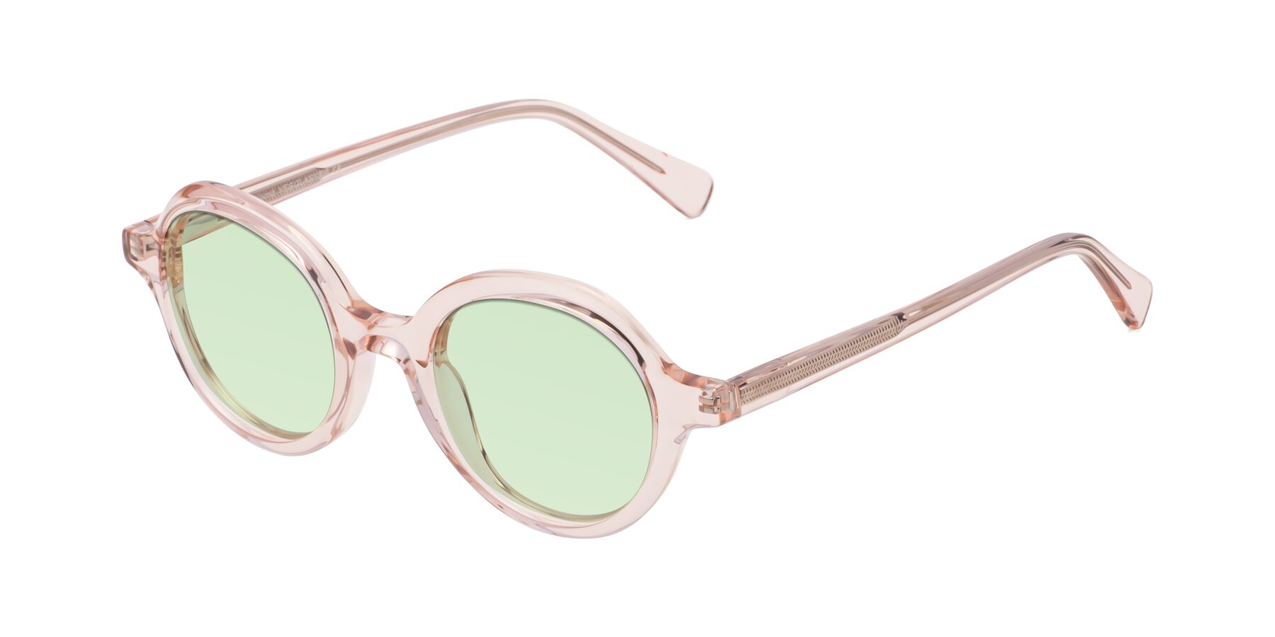 Angle of Nemo in Light Pink with Light Green Tinted Lenses