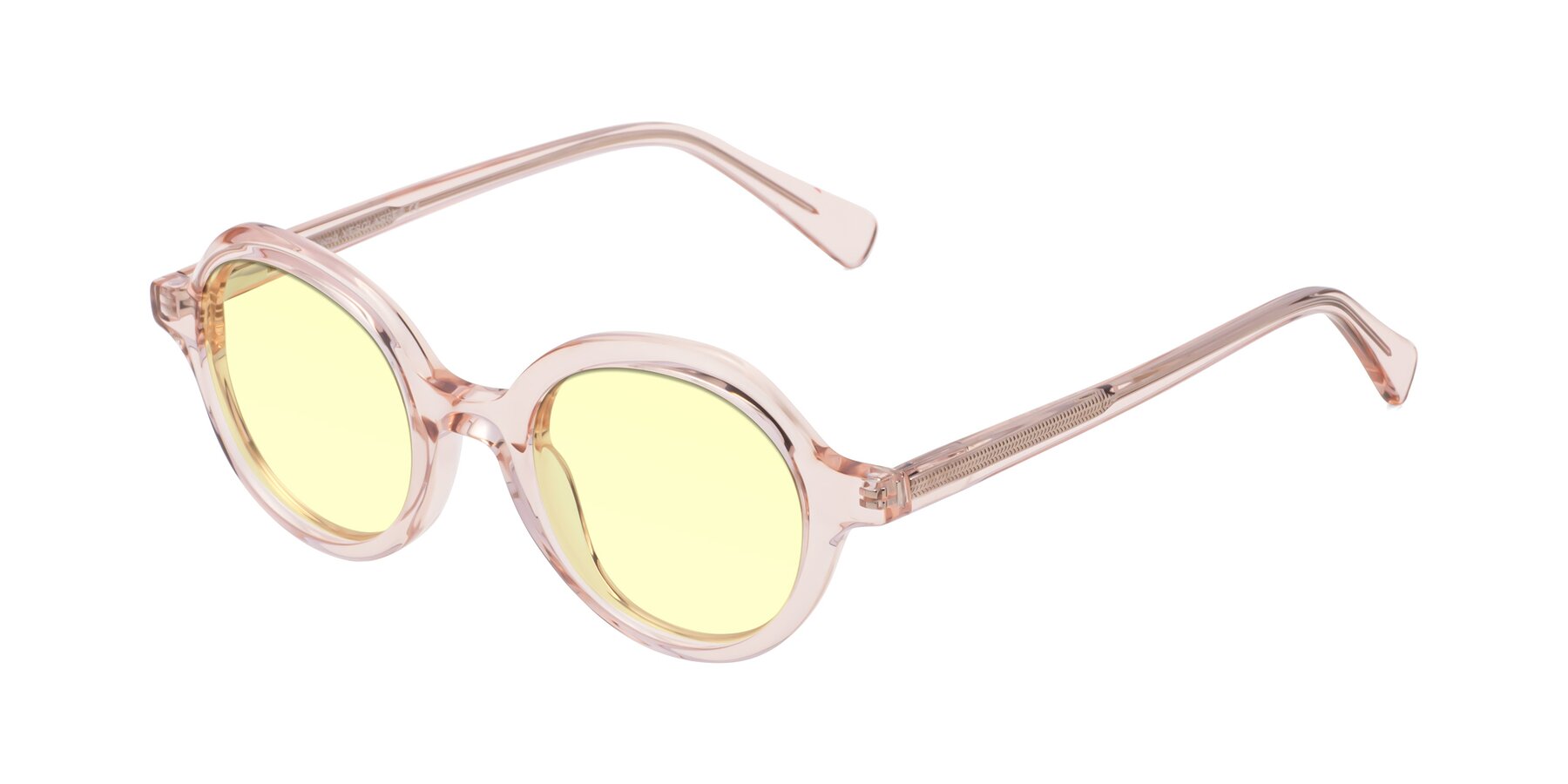 Angle of Nemo in Light Pink with Light Yellow Tinted Lenses