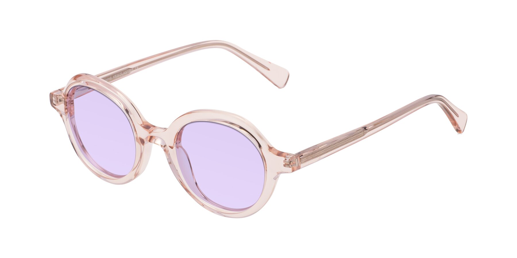 Angle of Nemo in Light Pink with Light Purple Tinted Lenses