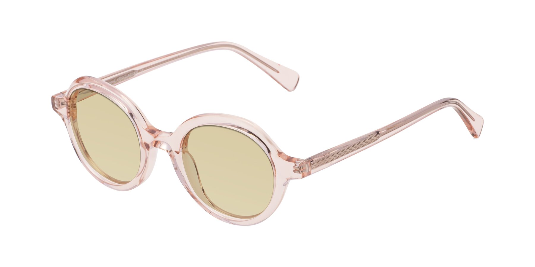 Angle of Nemo in Light Pink with Light Champagne Tinted Lenses