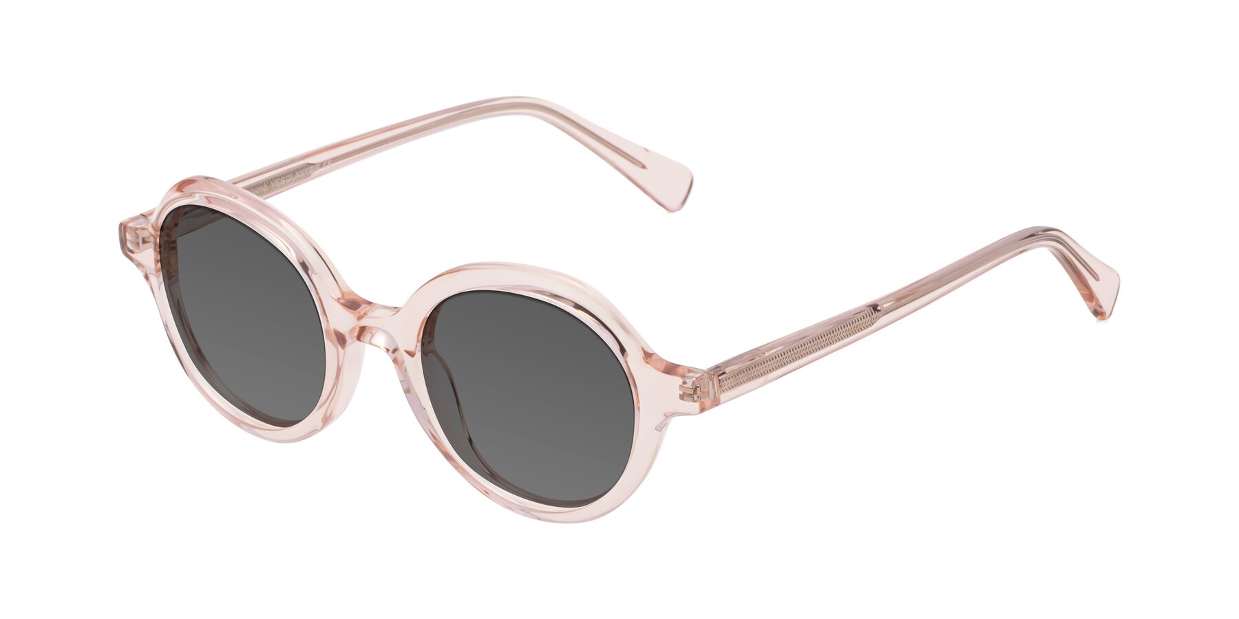 Angle of Nemo in Light Pink with Medium Gray Tinted Lenses