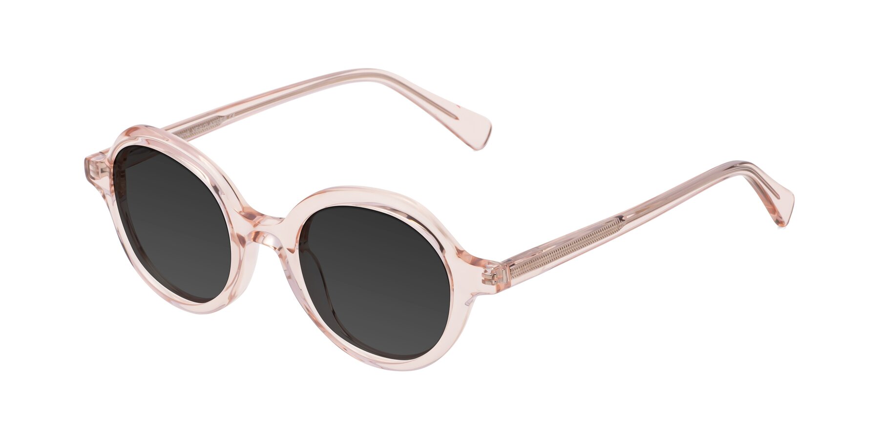 Angle of Nemo in Light Pink with Gray Tinted Lenses