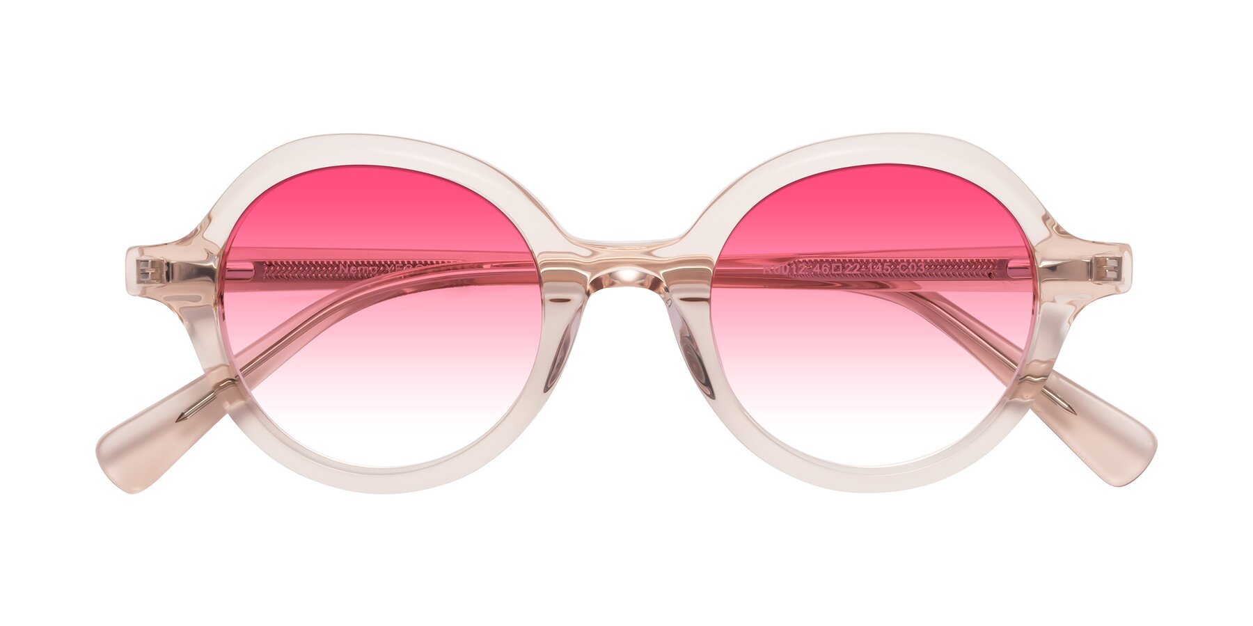Folded Front of Nemo in Light Pink with Pink Gradient Lenses