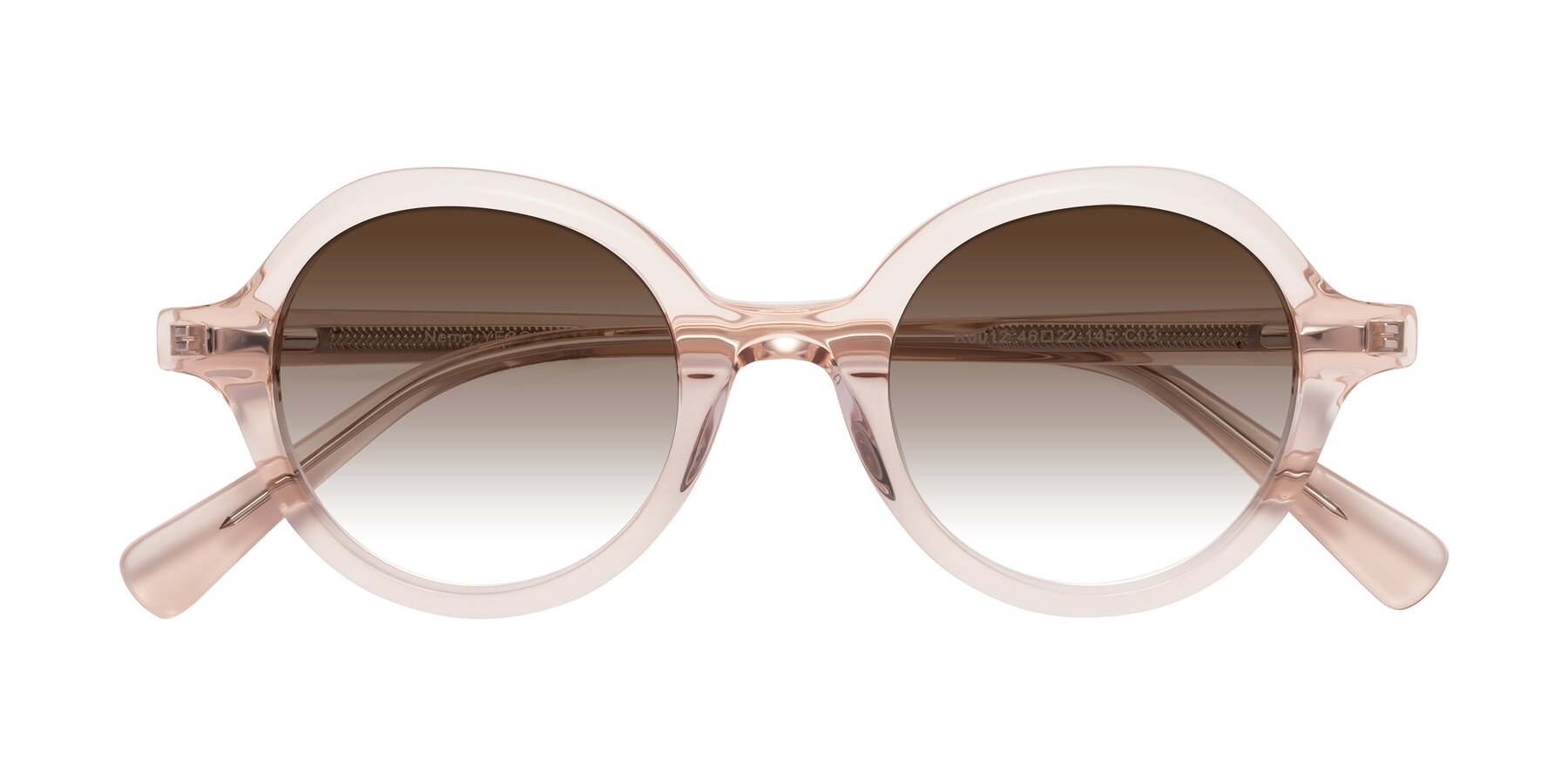 Folded Front of Nemo in Light Pink with Brown Gradient Lenses