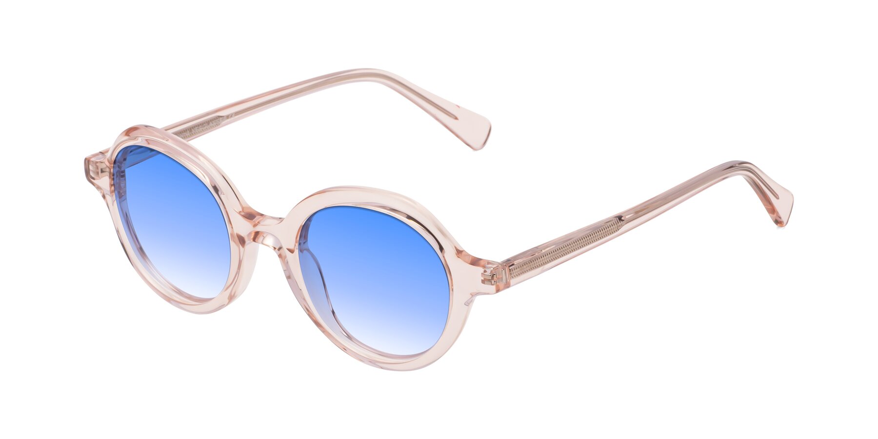 Angle of Nemo in Light Pink with Blue Gradient Lenses