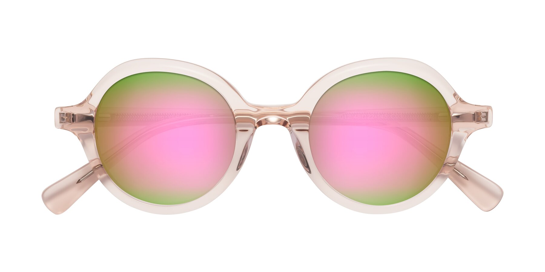 Folded Front of Nemo in Light Pink with Pink Mirrored Lenses
