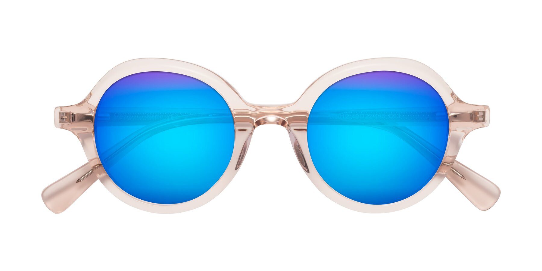 Folded Front of Nemo in Light Pink with Blue Mirrored Lenses