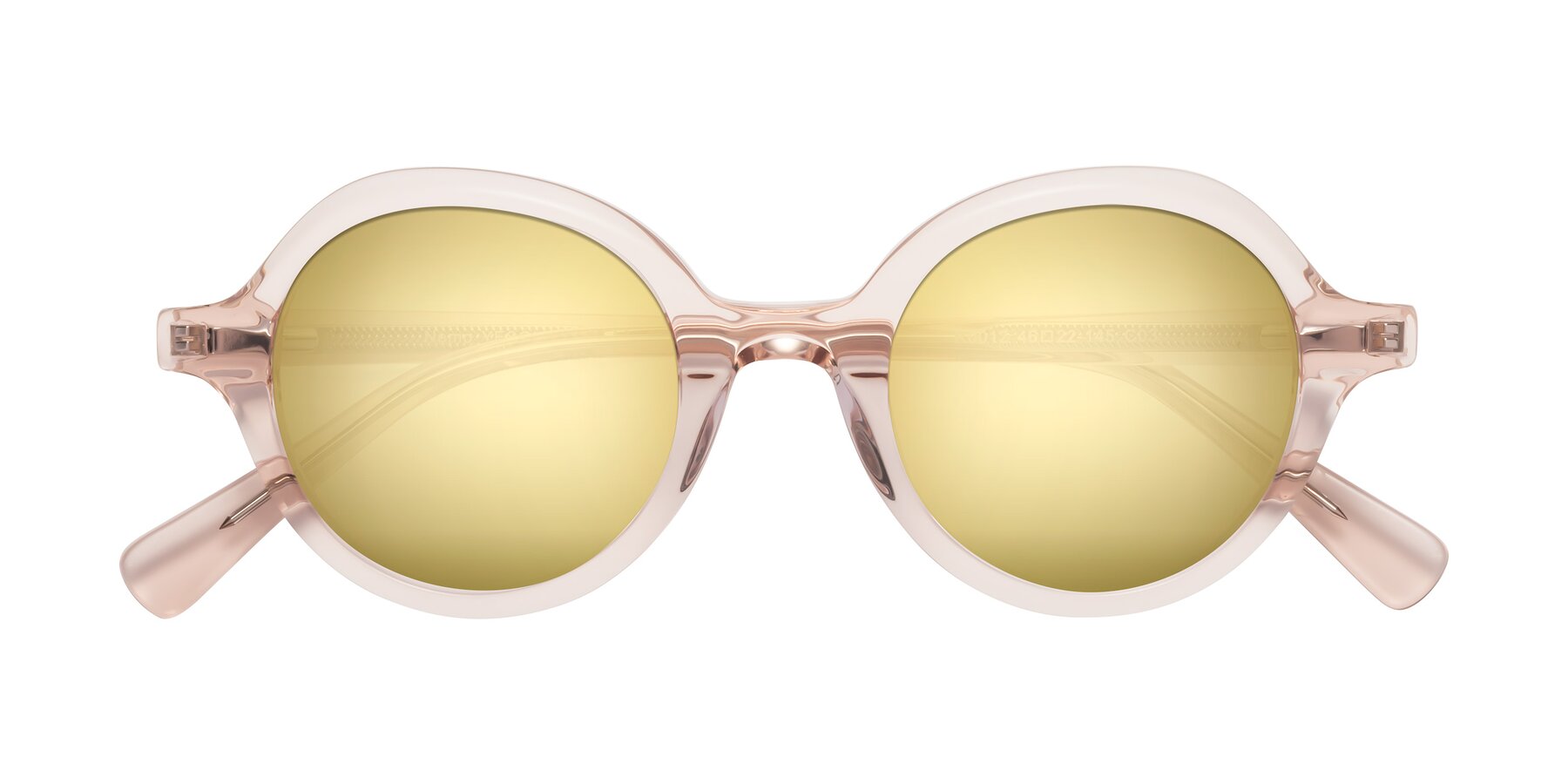 Folded Front of Nemo in Light Pink with Gold Mirrored Lenses