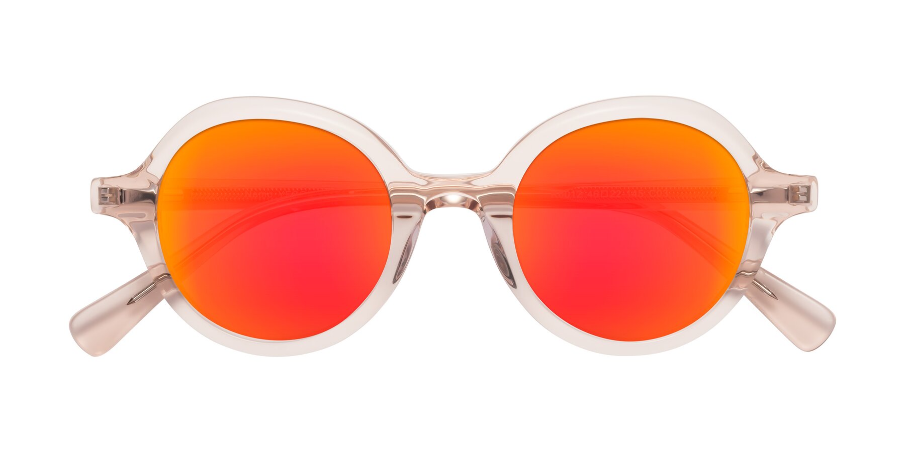 Folded Front of Nemo in Light Pink with Red Gold Mirrored Lenses