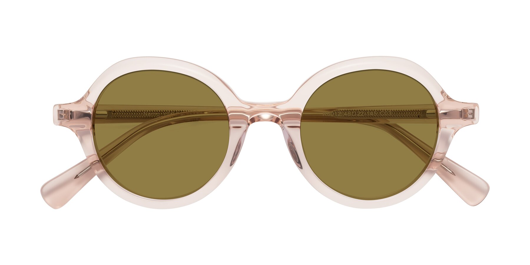 Folded Front of Nemo in Light Pink with Brown Polarized Lenses