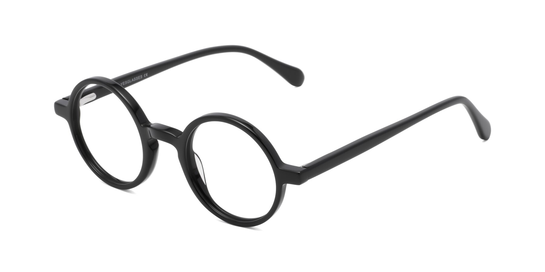 Angle of Juno in Black with Clear Eyeglass Lenses