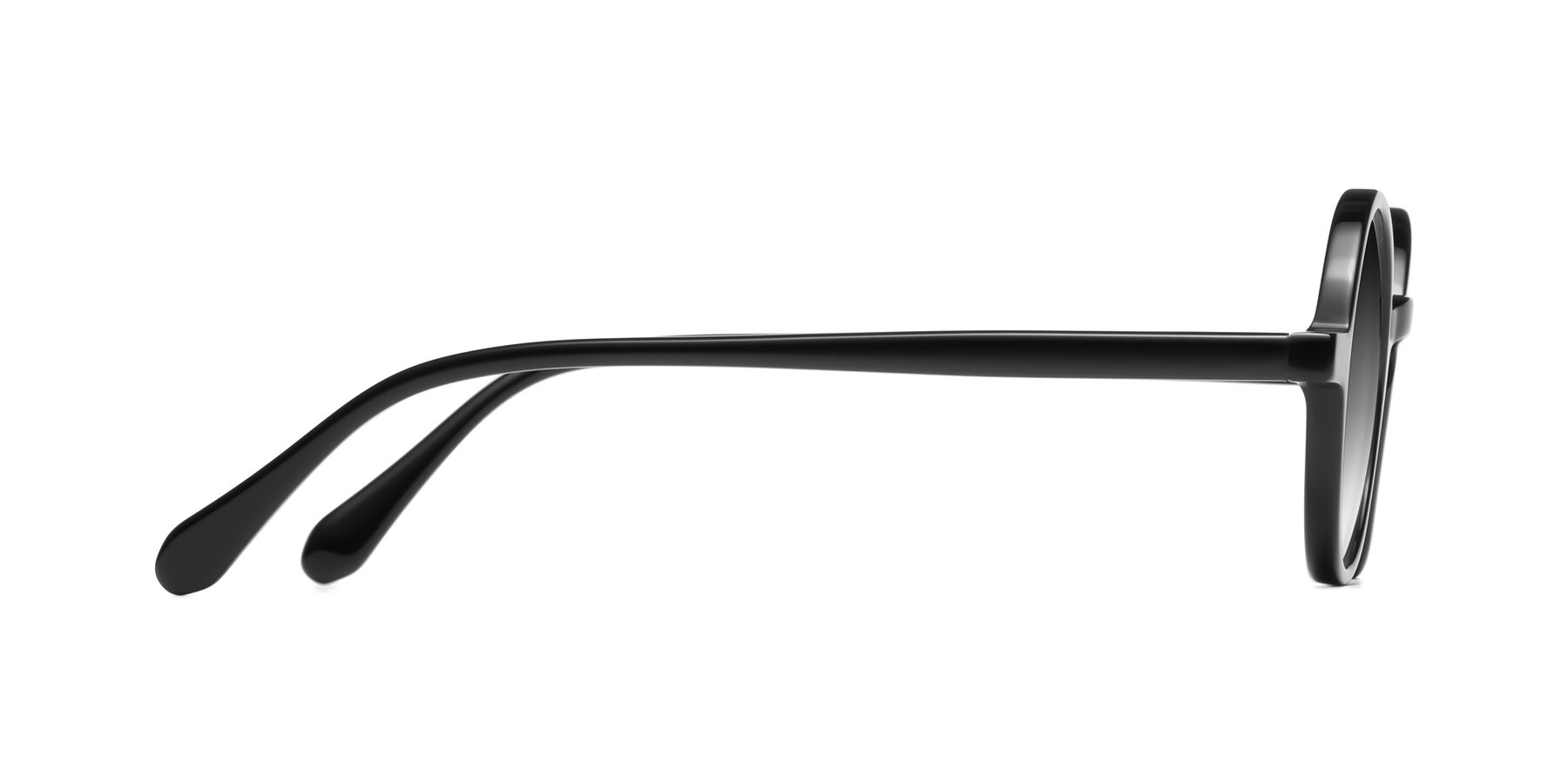 Side of Juno in Black with Gray Gradient Lenses