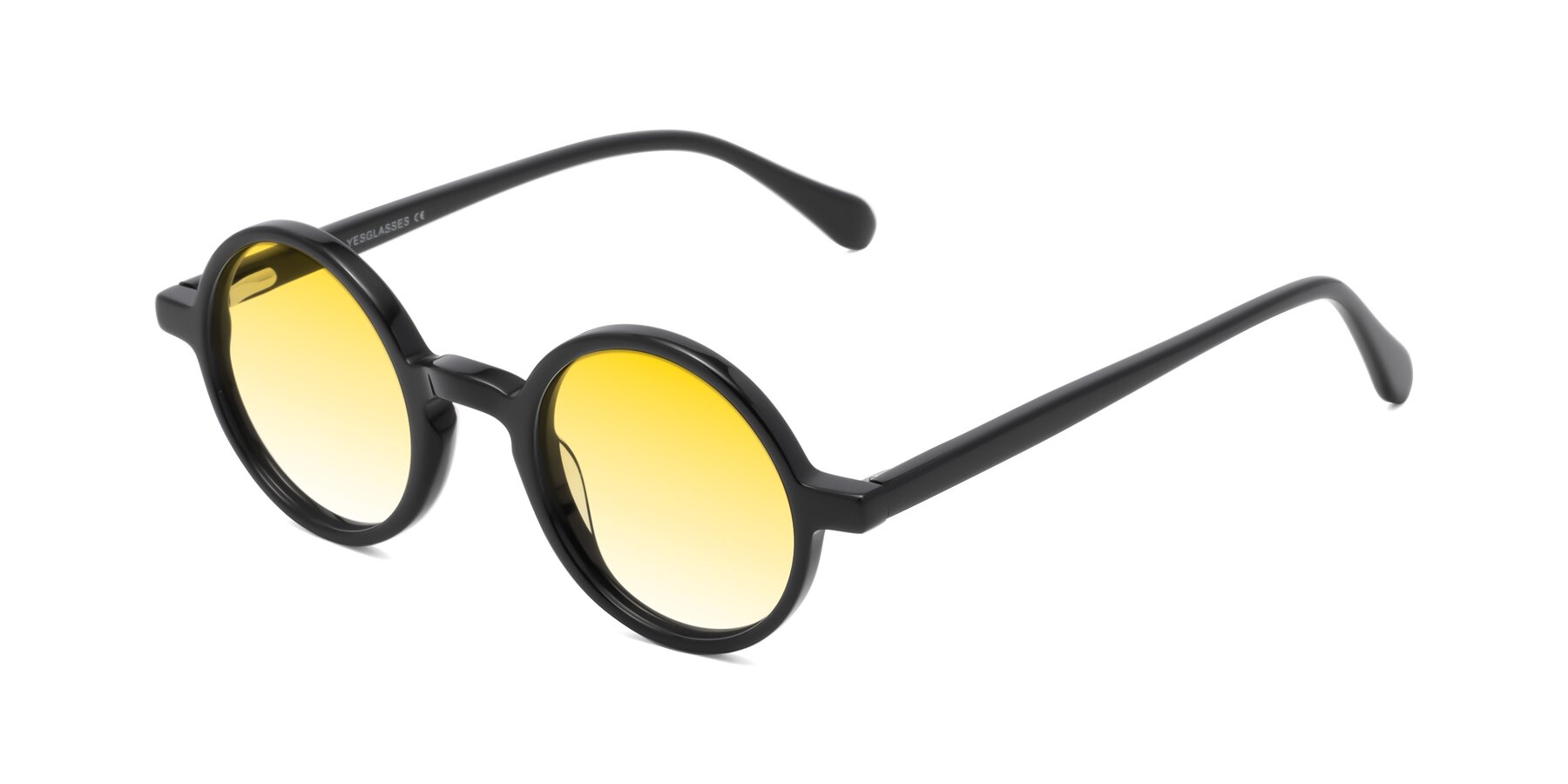 Angle of Juno in Black with Yellow Gradient Lenses