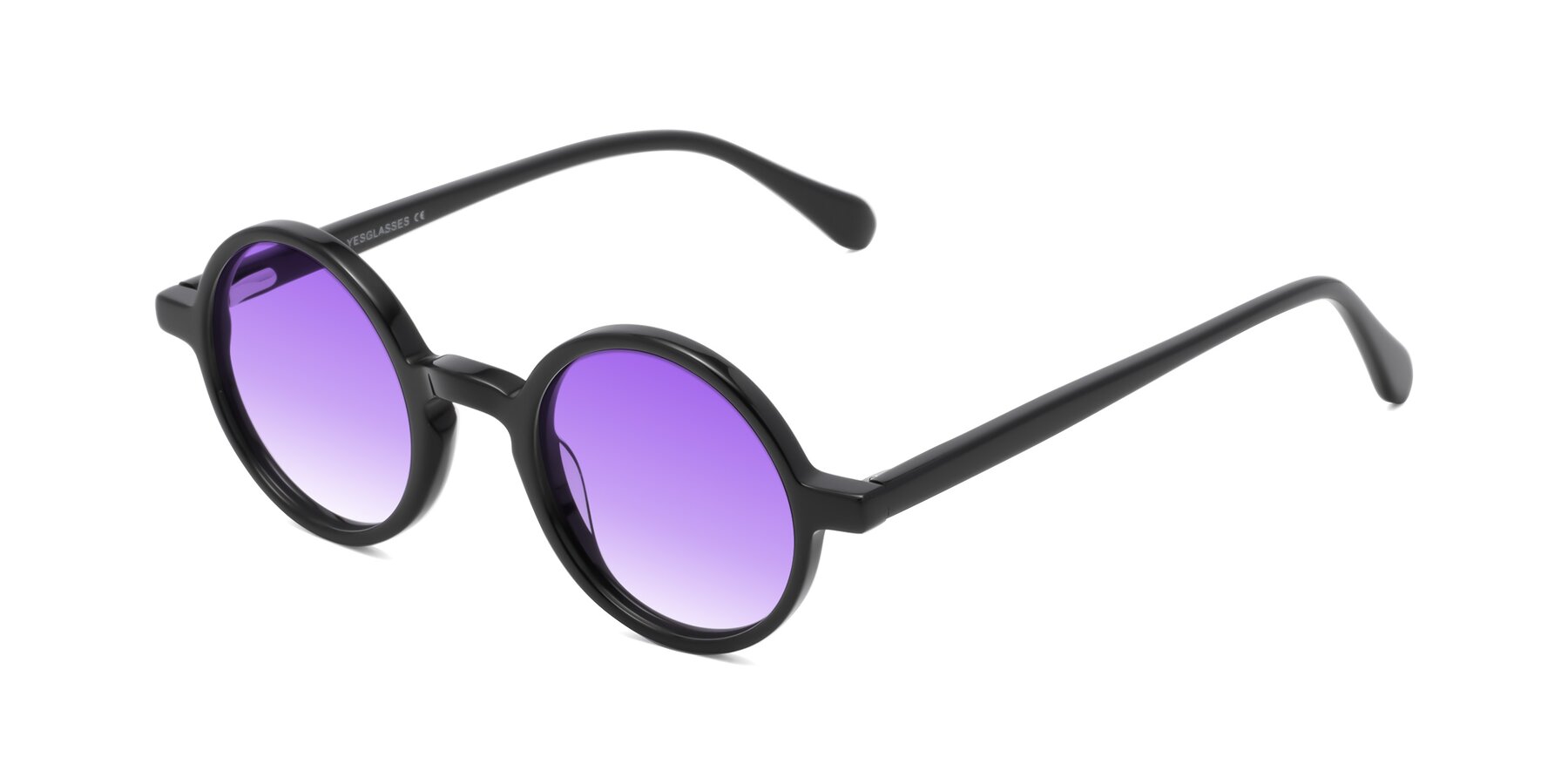 Angle of Juno in Black with Purple Gradient Lenses