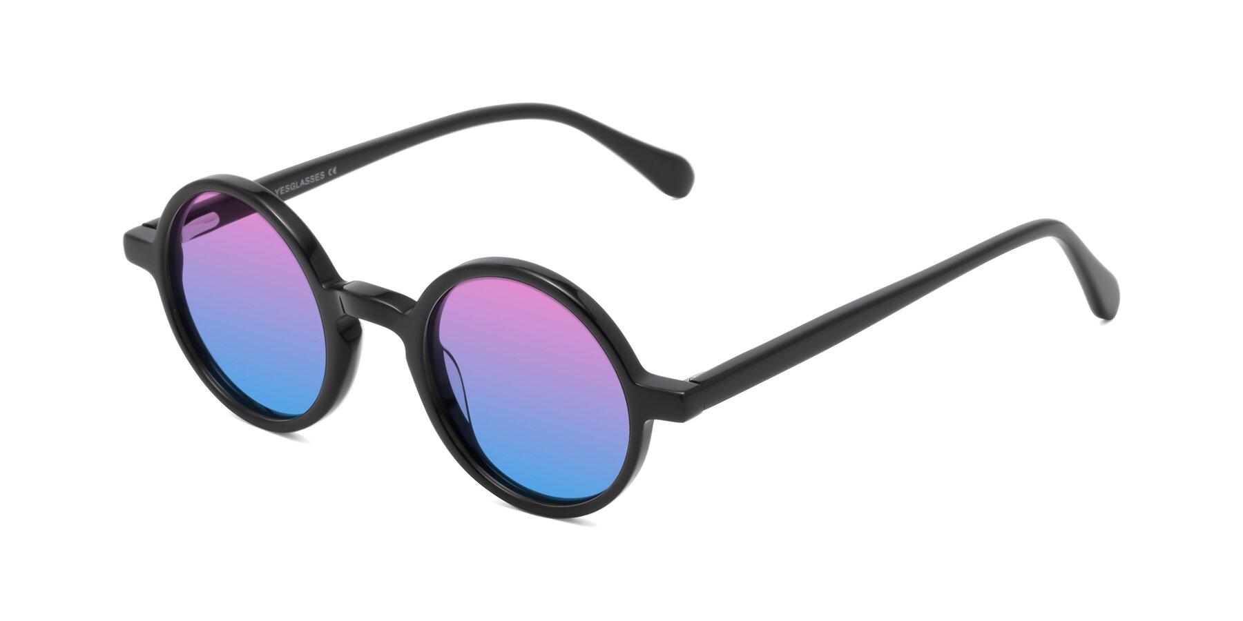 Angle of Juno in Black with Pink / Blue Gradient Lenses