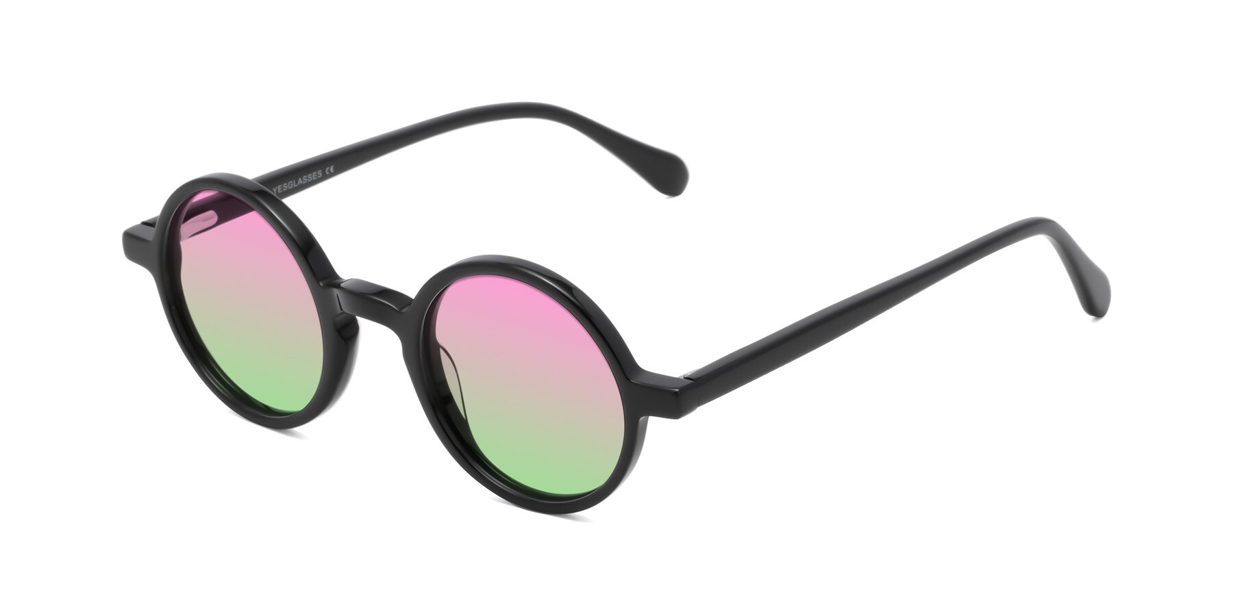 Angle of Juno in Black with Pink / Green Gradient Lenses