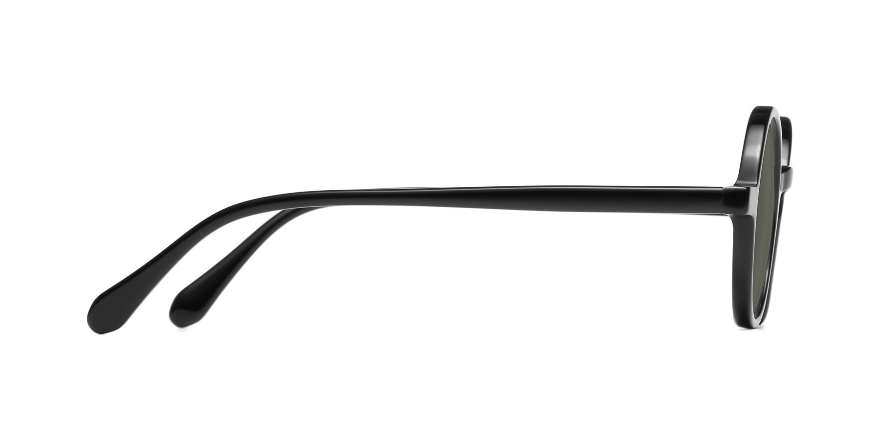 Side of Juno in Black with Gray Polarized Lenses