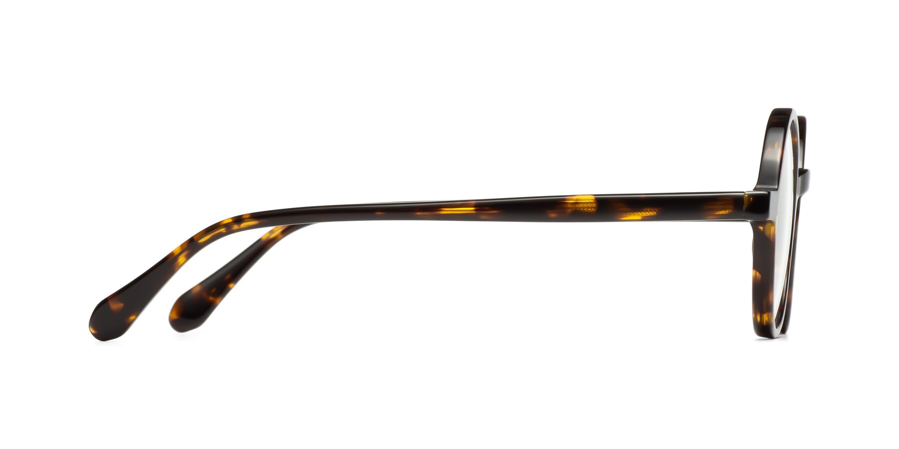 Side of Juno in Tortoise with Clear Eyeglass Lenses