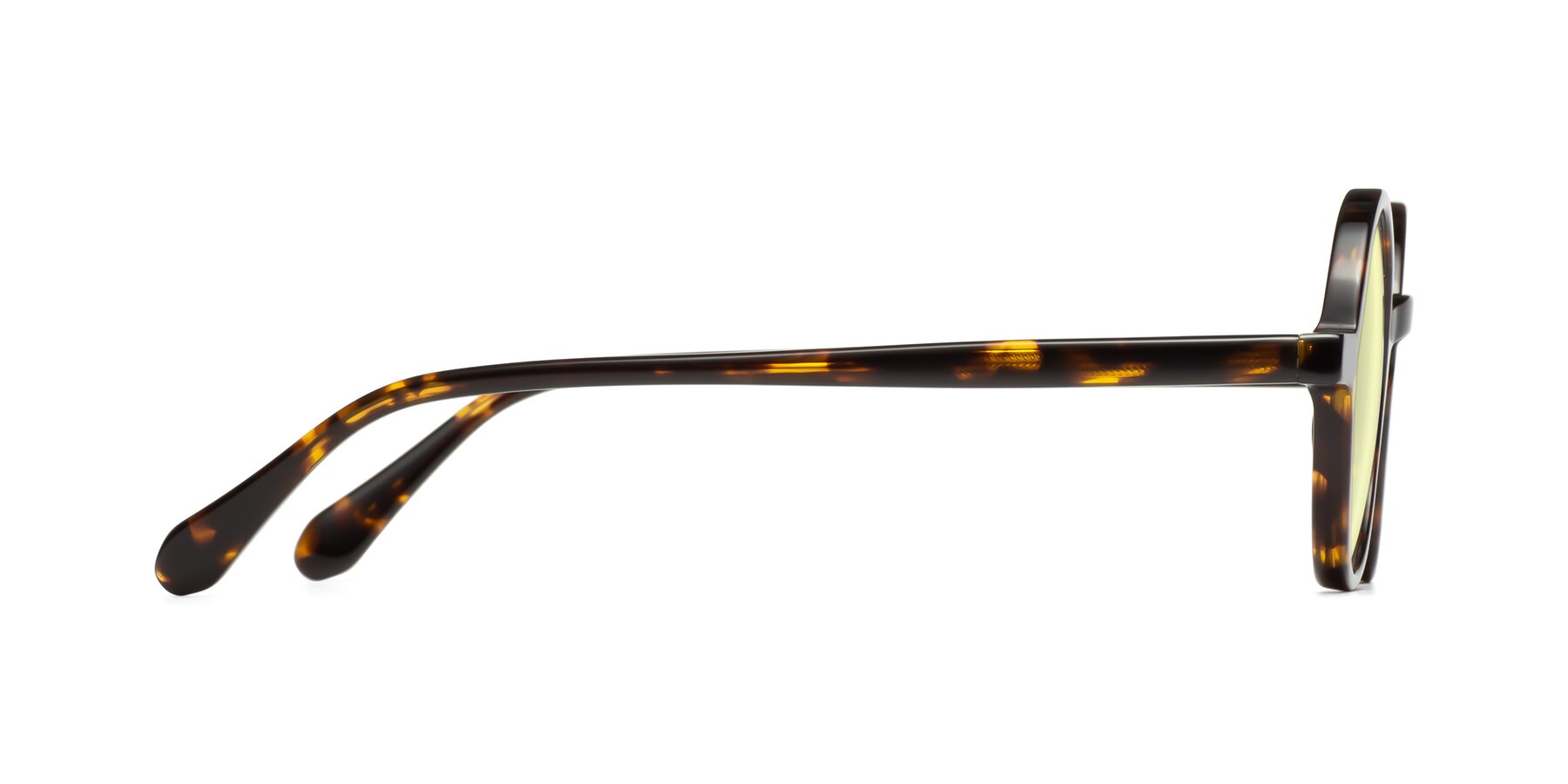 Side of Juno in Tortoise with Light Yellow Tinted Lenses