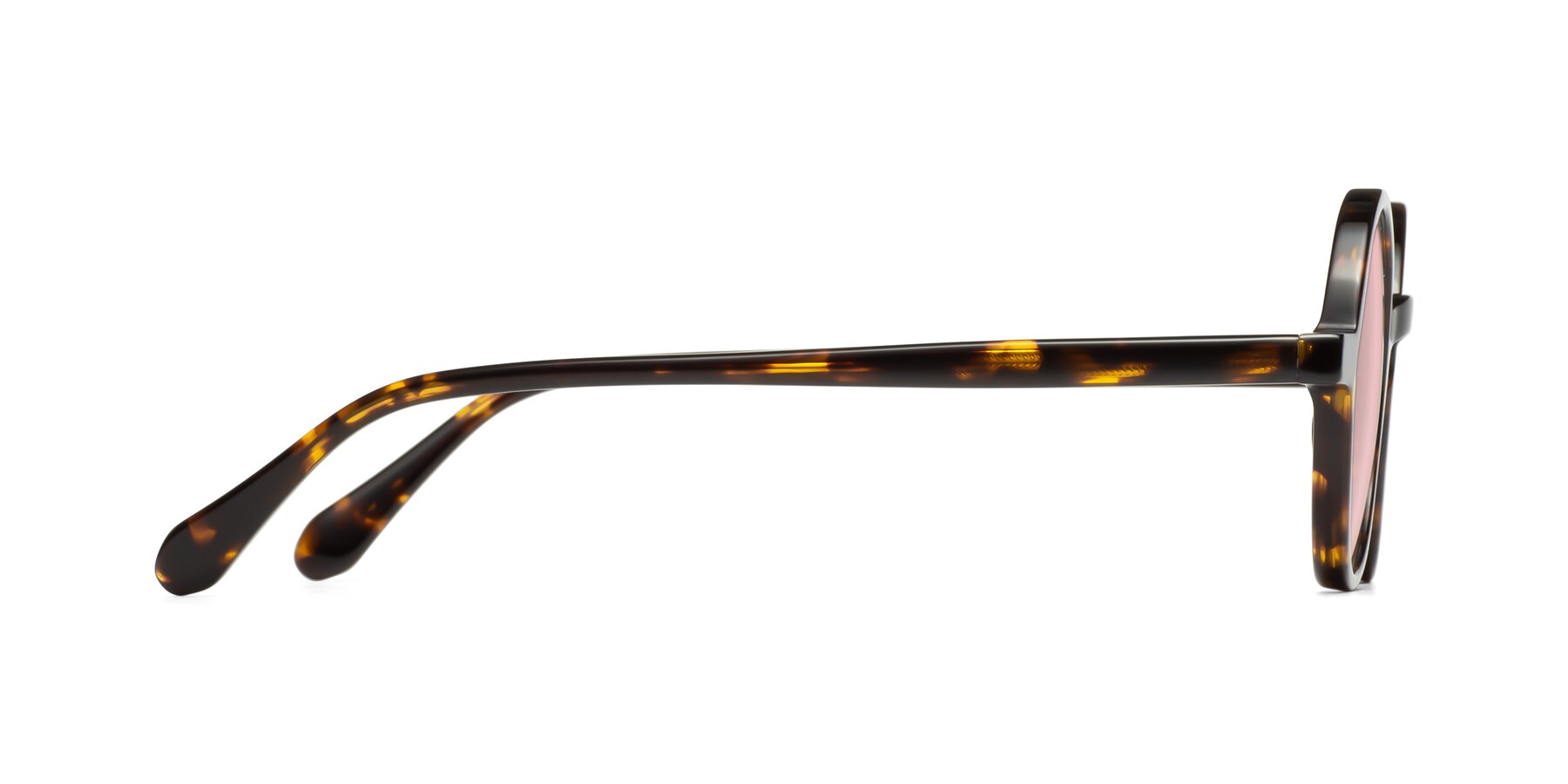 Side of Juno in Tortoise with Light Garnet Tinted Lenses