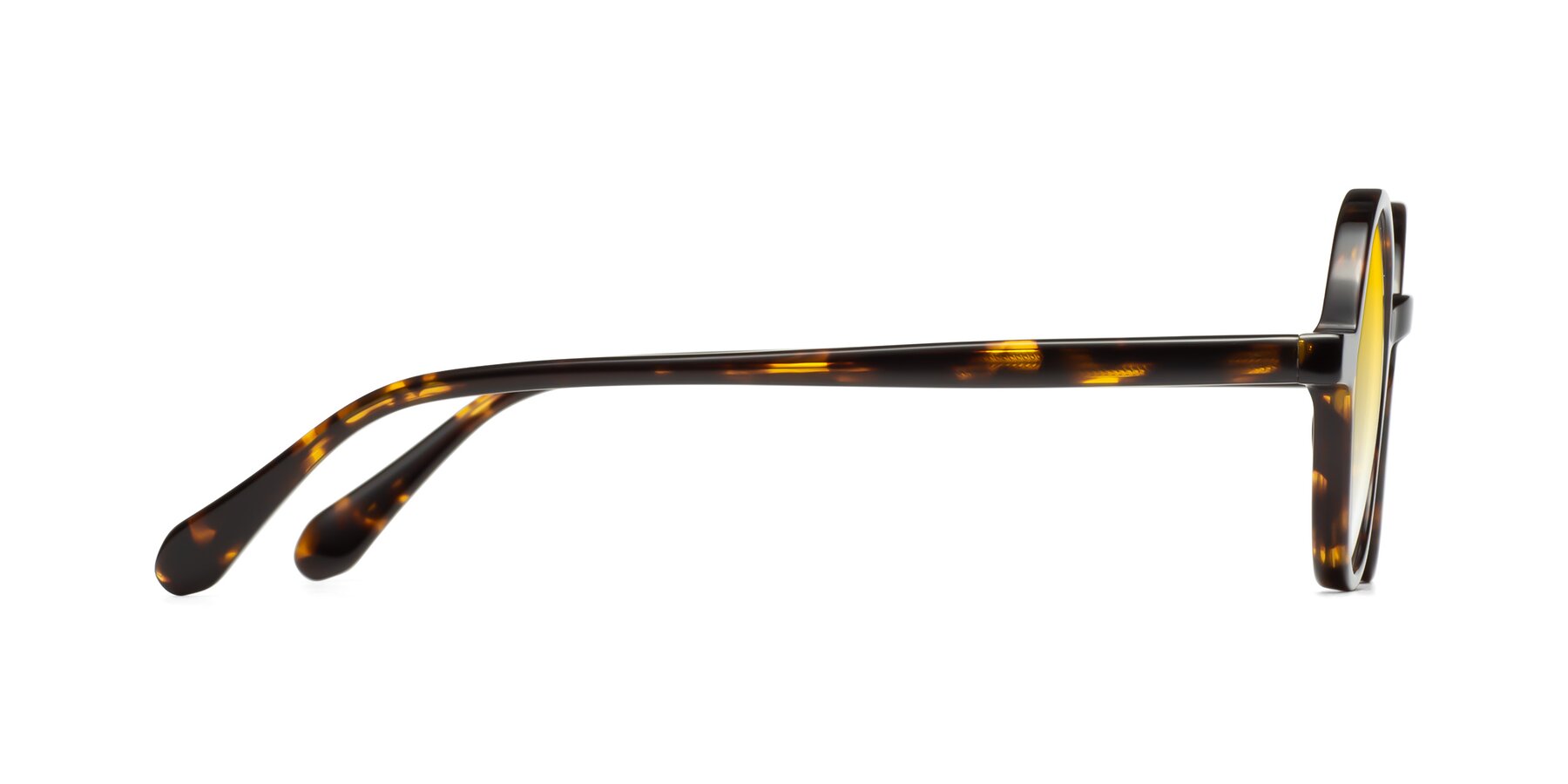 Side of Juno in Tortoise with Yellow Gradient Lenses