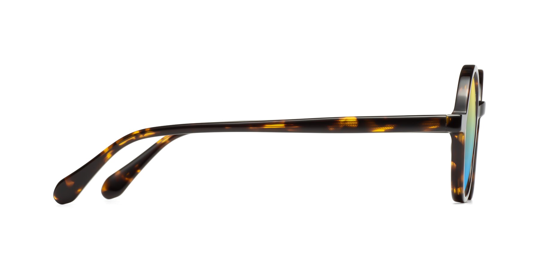 Side of Juno in Tortoise with Yellow / Blue Gradient Lenses