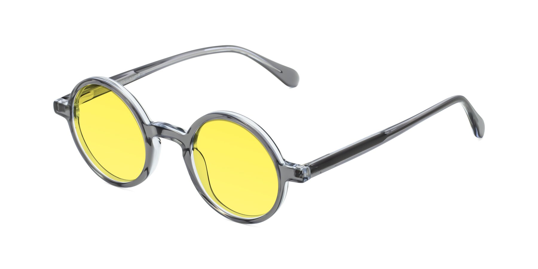 Angle of Juno in Transparent Gray with Medium Yellow Tinted Lenses