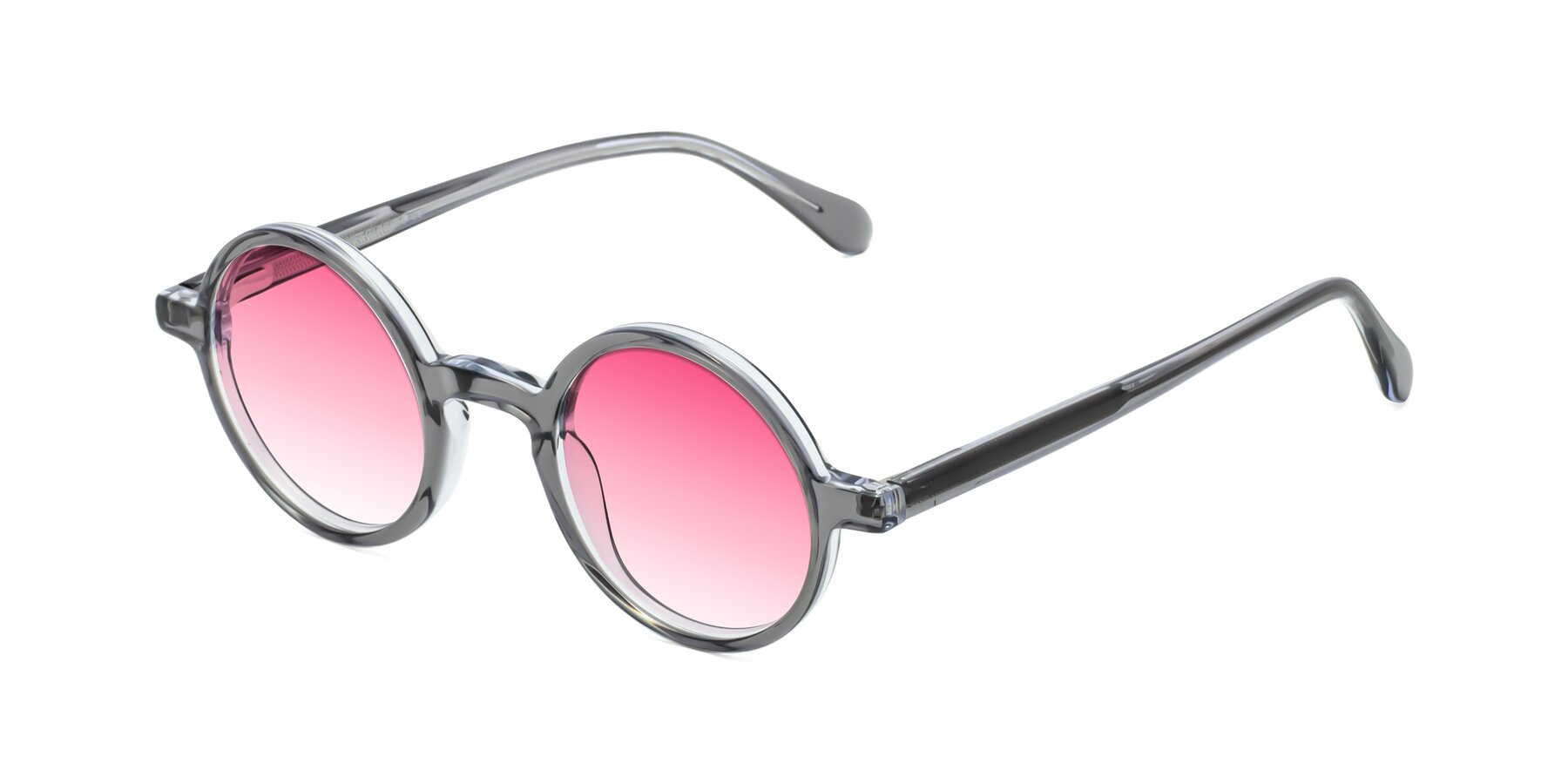 Angle of Juno in Transparent Gray with Pink Gradient Lenses