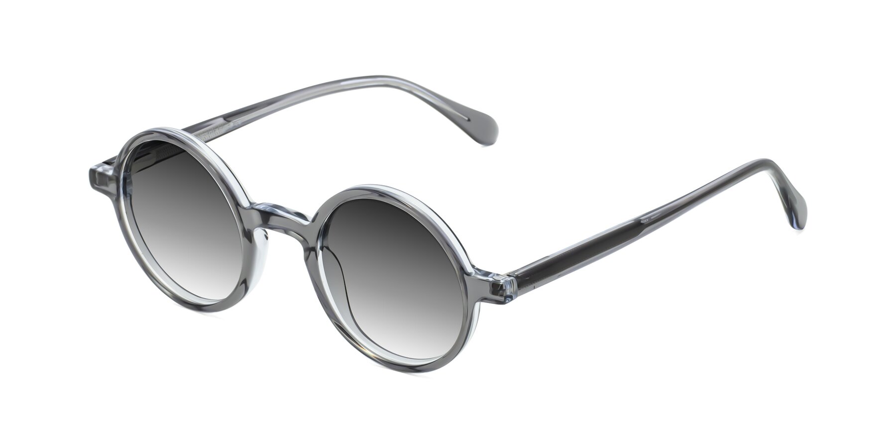 Angle of Juno in Transparent Gray with Gray Gradient Lenses