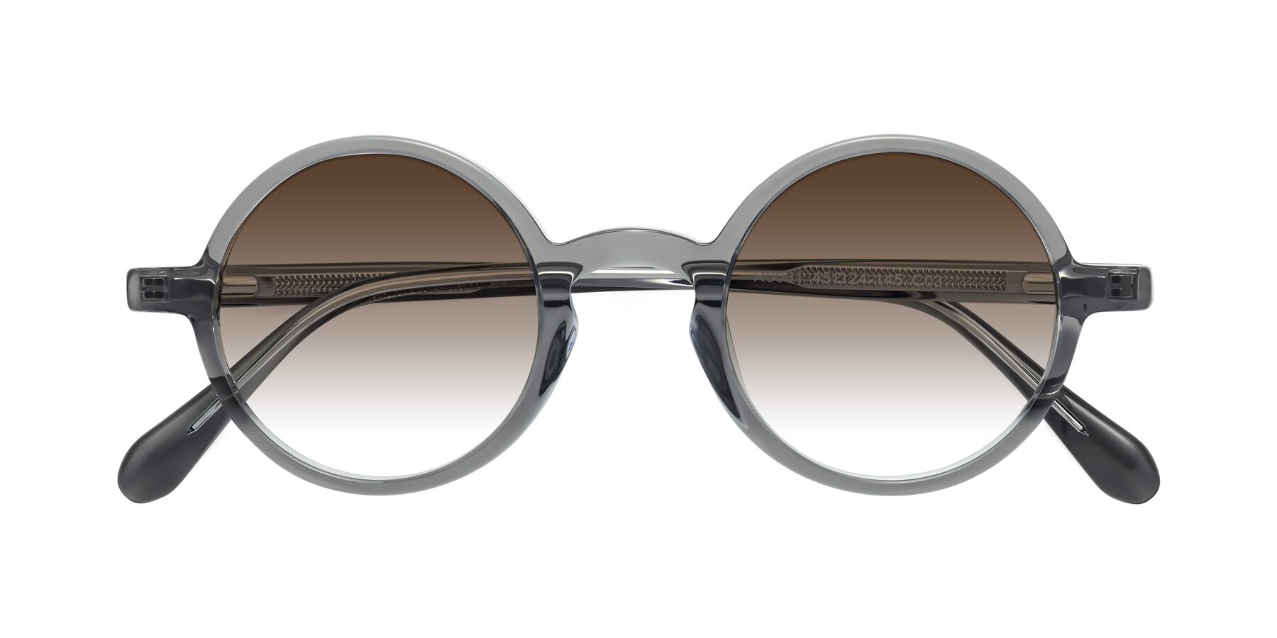 Folded Front of Juno in Transparent Gray with Brown Gradient Lenses