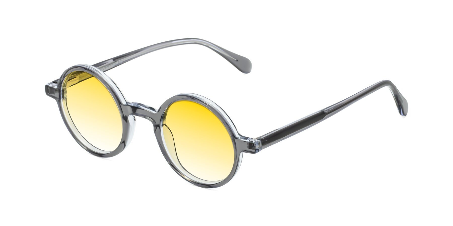 Angle of Juno in Transparent Gray with Yellow Gradient Lenses