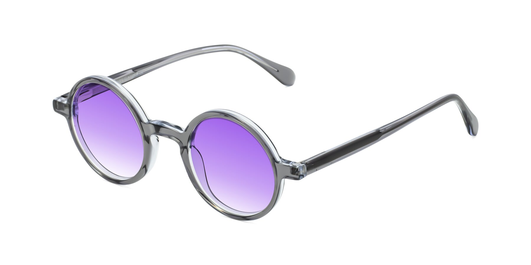 Angle of Juno in Transparent Gray with Purple Gradient Lenses