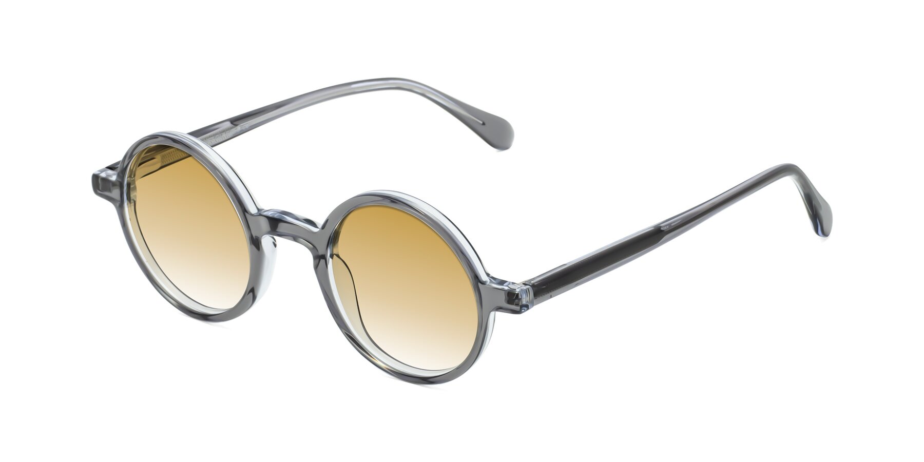 Angle of Juno in Transparent Gray with Champagne Gradient Lenses
