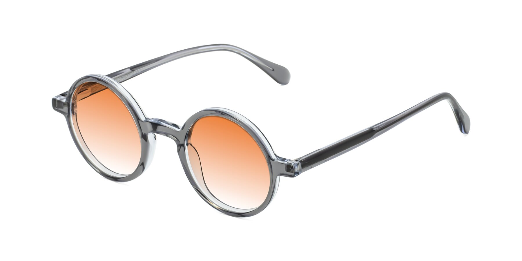 Angle of Juno in Transparent Gray with Orange Gradient Lenses