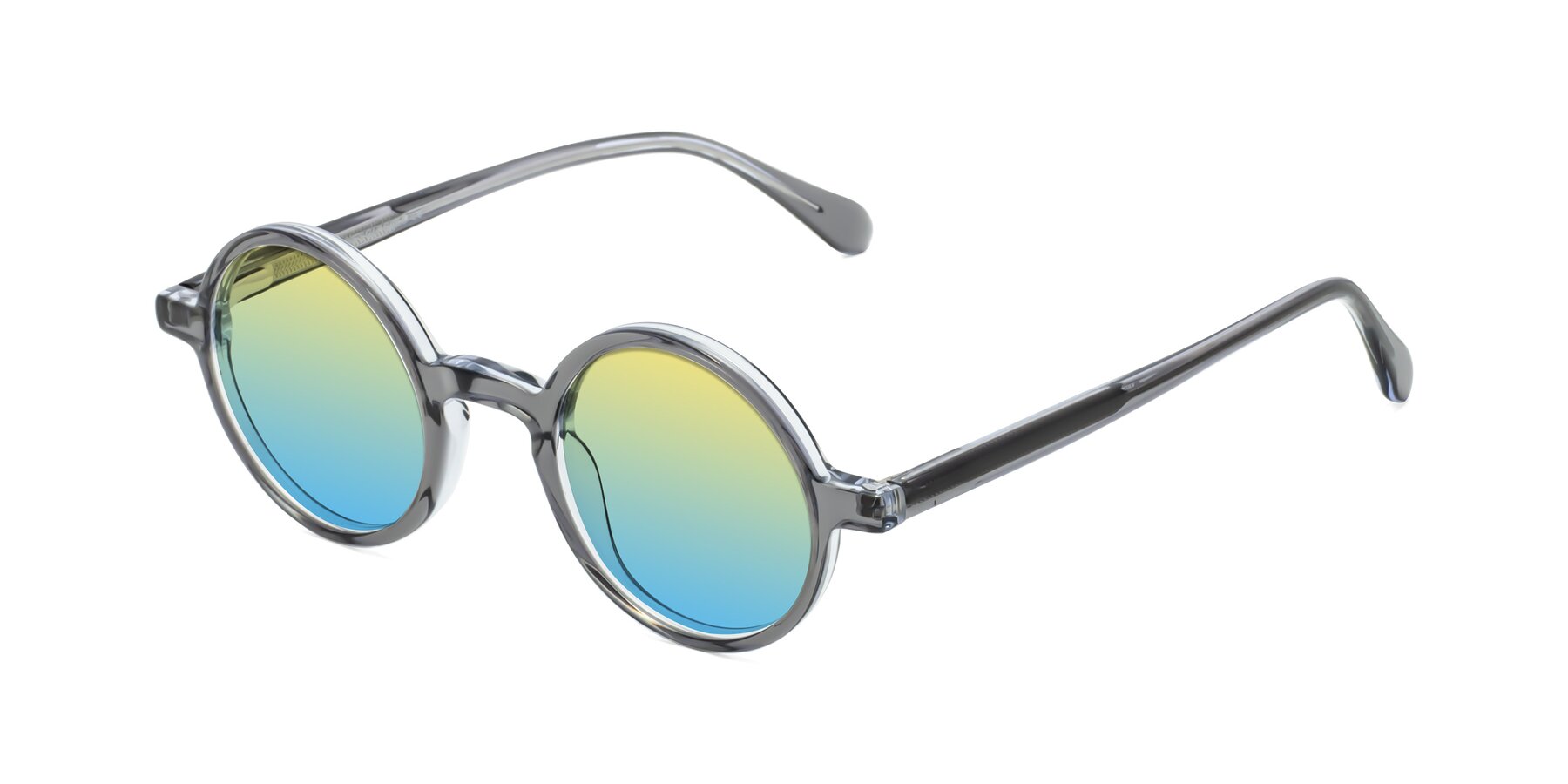 Angle of Juno in Transparent Gray with Yellow / Blue Gradient Lenses